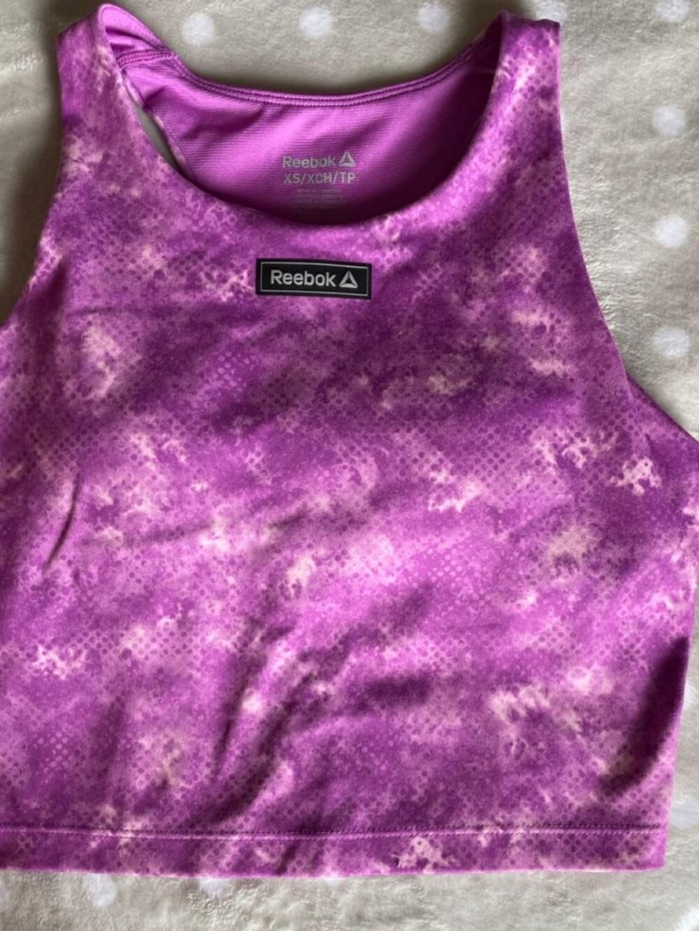 Women's Purple Reebok Cropped Tank